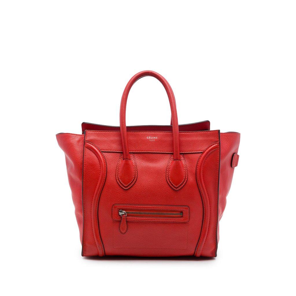 Celine Mini Grained Calfskin Luggage Tote