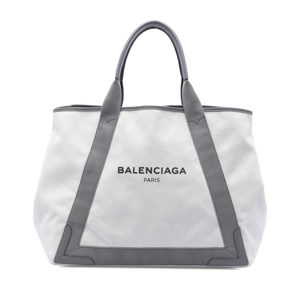 Balenciaga Canvas Navy Cabas Tote M
