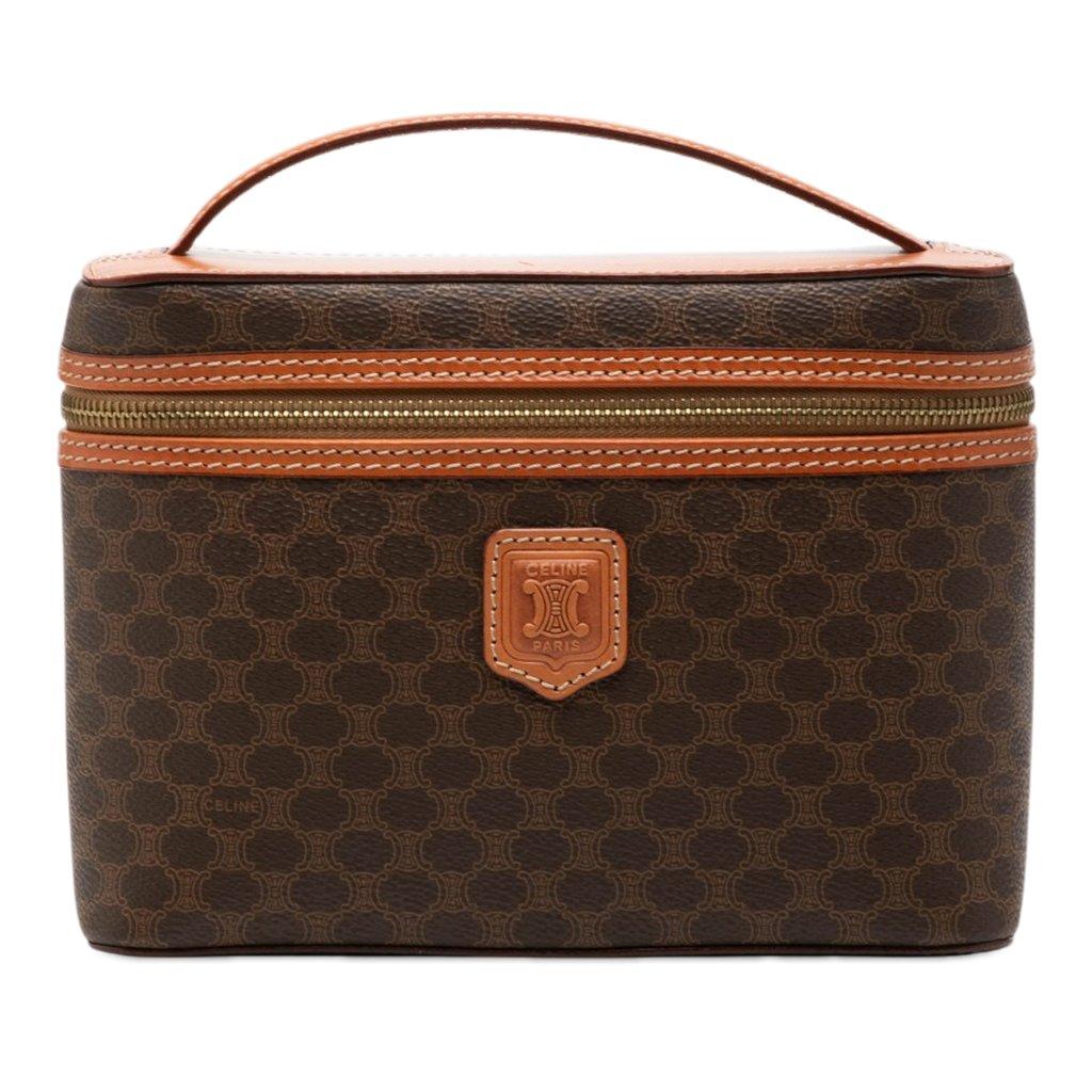 Celine Macadam Coated Canvas Vanity Bag