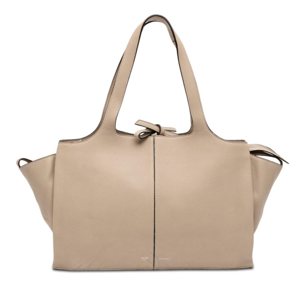 Celine Medium Grained Calfskin Trifold Tote