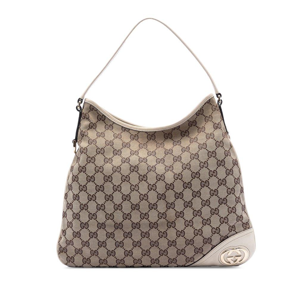 Gucci حقيبة جي جي كانفاس نيو بريت هوبو