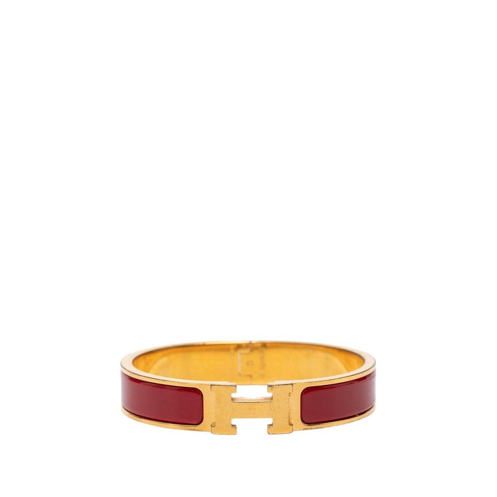 Hermès Narrow Enamel Clic H Bracelet PM