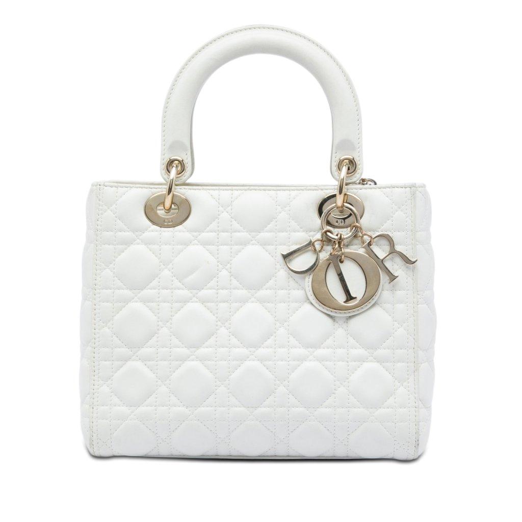 Dior Medium Lambskin Cannage Lady Dior