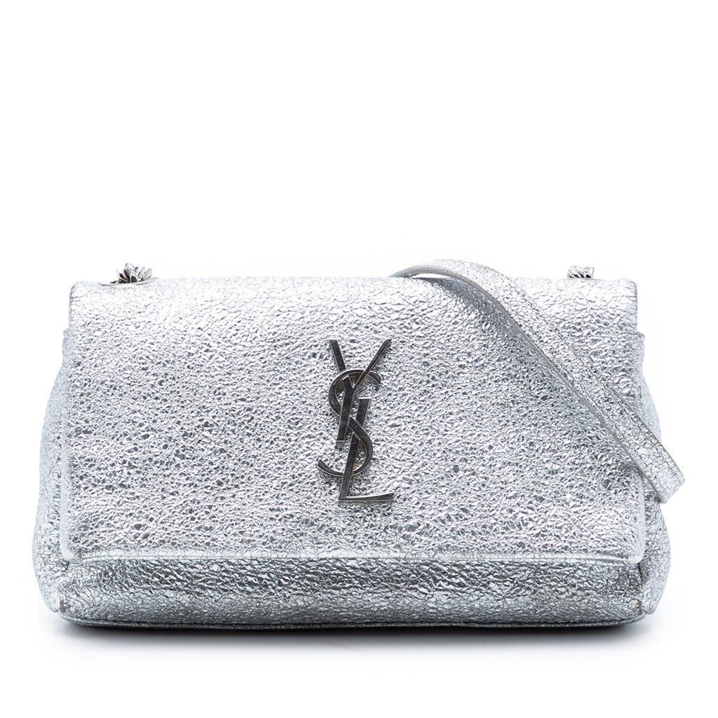 Saint Laurent Toy Metallic Crackled Calfskin Monogram West Hollywood Crossbody