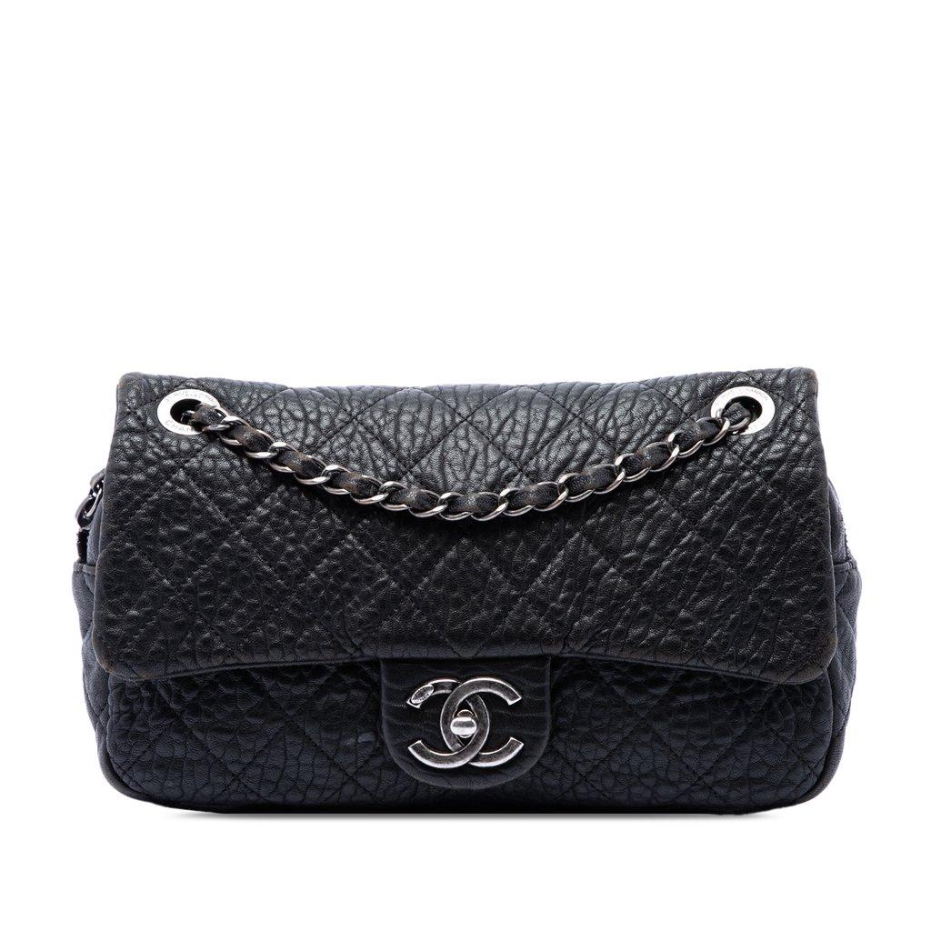 Chanel Small Quilted Distressed Calfskin Easy Flap
