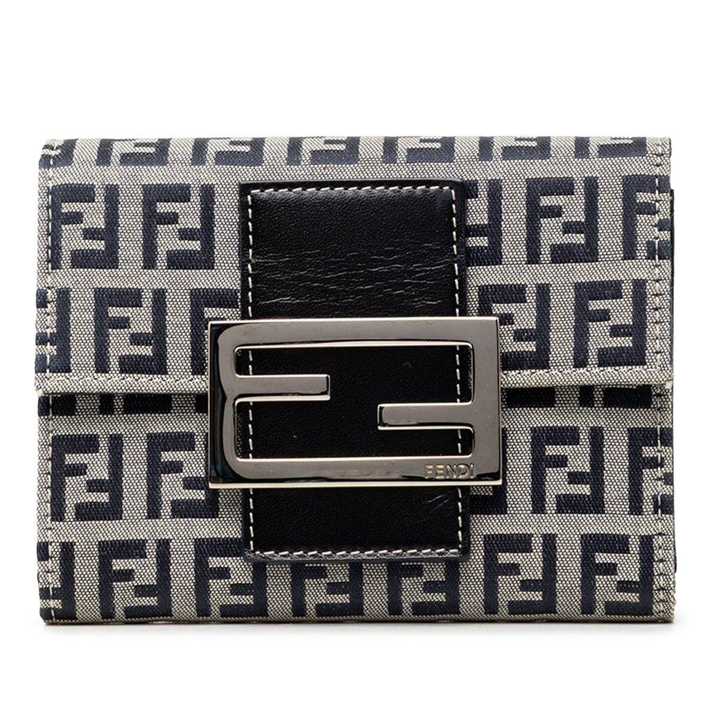 Fendi Zucchino Canvas Trifold Wallet