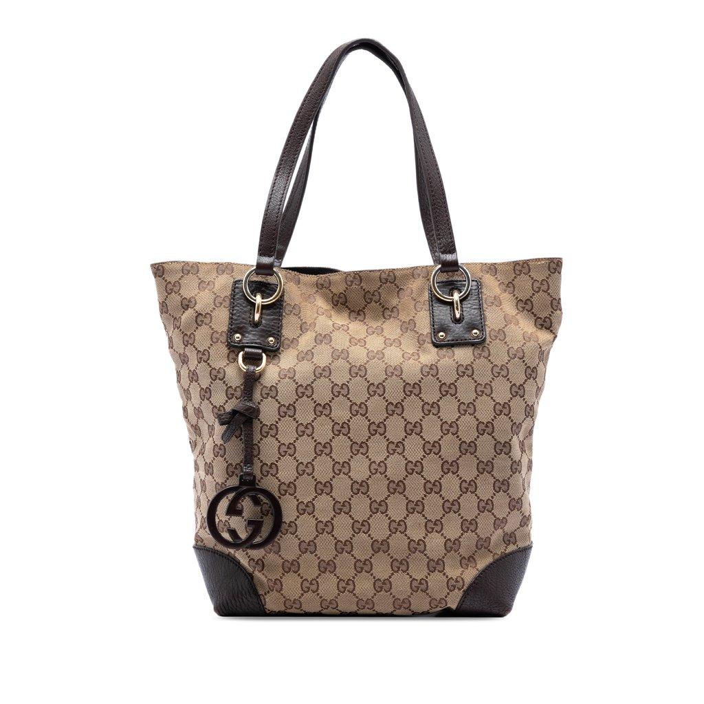 Gucci حقيبة قماشية مزينة بشعار GG