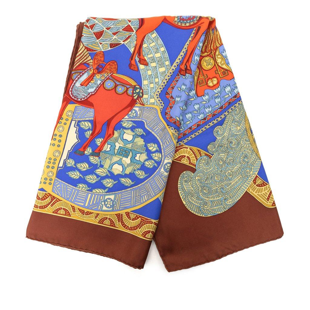 Hermès Art des Steppes Silk Scarf 90
