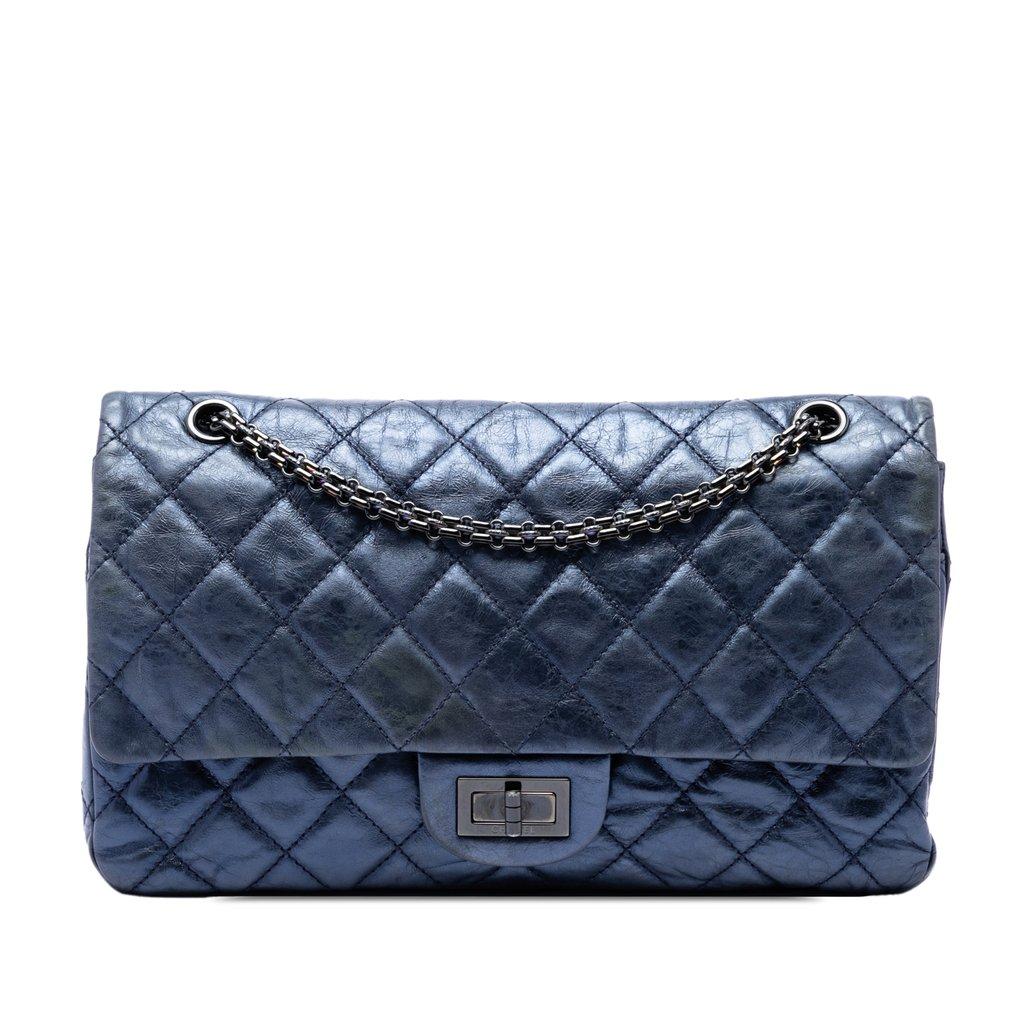 Chanel Quilted Metallic Aged Calfskin Reissue 2.55 Double Flap 227