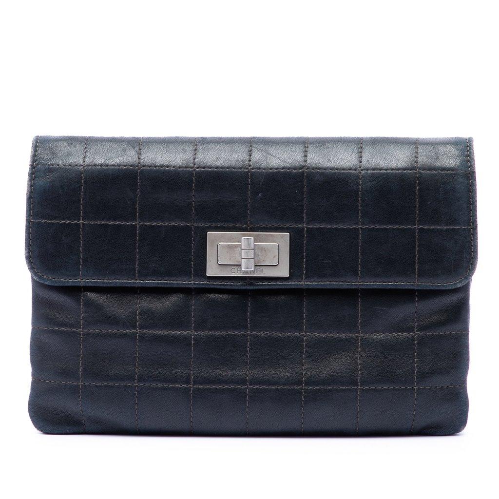 Chanel Choco Bar Lambskin Reissue 2.55 Flap Clutch