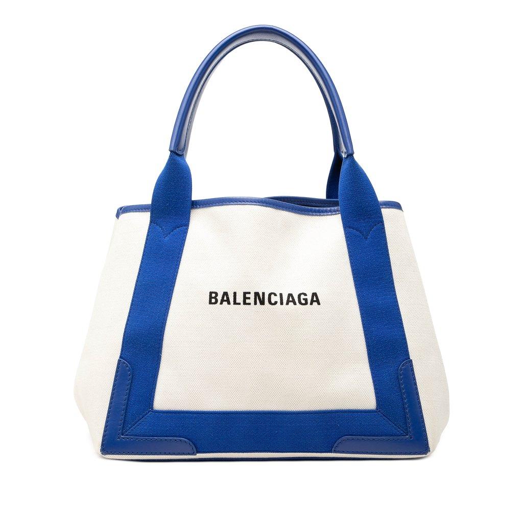 Balenciaga Canvas Navy Cabas S Tote
