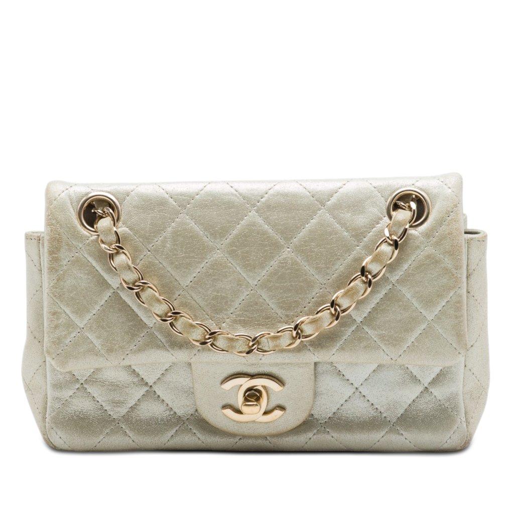Chanel Mini Rectangular Classic Iridescent Lambskin Single Flap