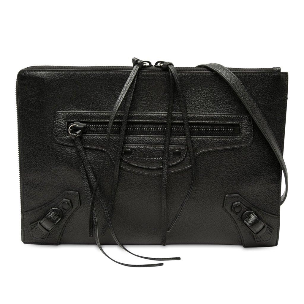 Balenciaga حقيبة يد صغيرة الحجم من جلد العجل المحبب بتصميم كلاسيكي جديد مع حزام