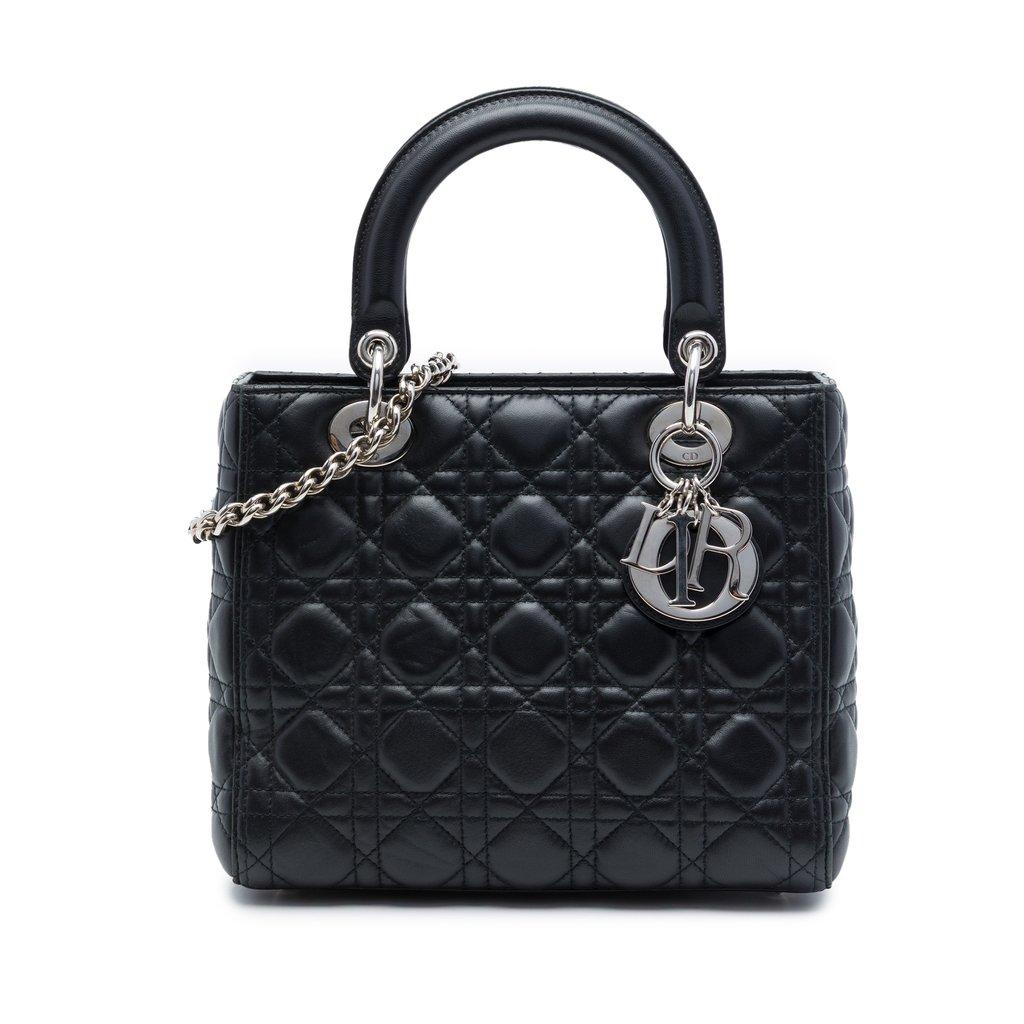 Dior Medium Lambskin Cannage Lady Dior
