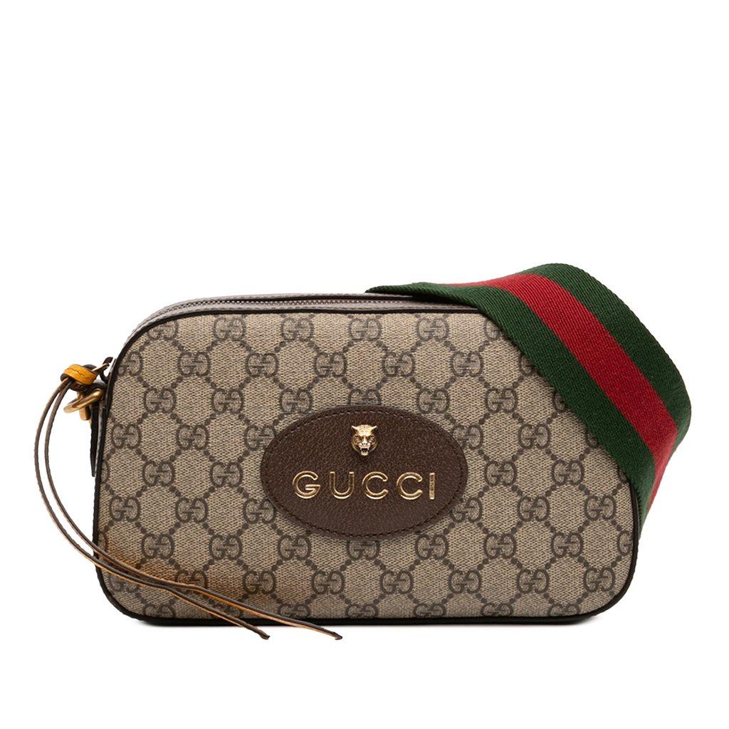 Gucci حقيبة كروسبودي من جي جي سوبريم ويب نيو فينتج
