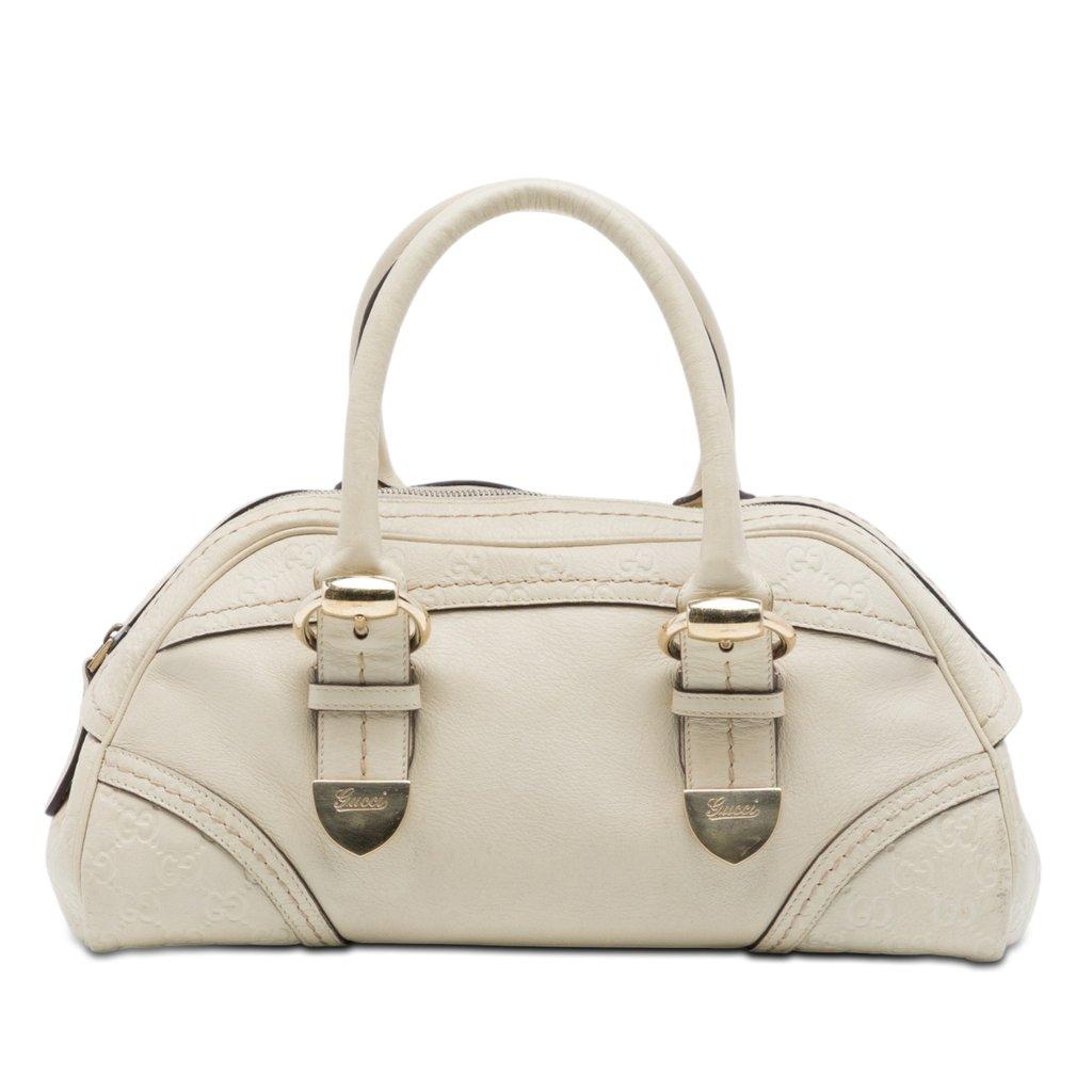 Gucci Guccissima Trimmed Leather Signoria Handbag