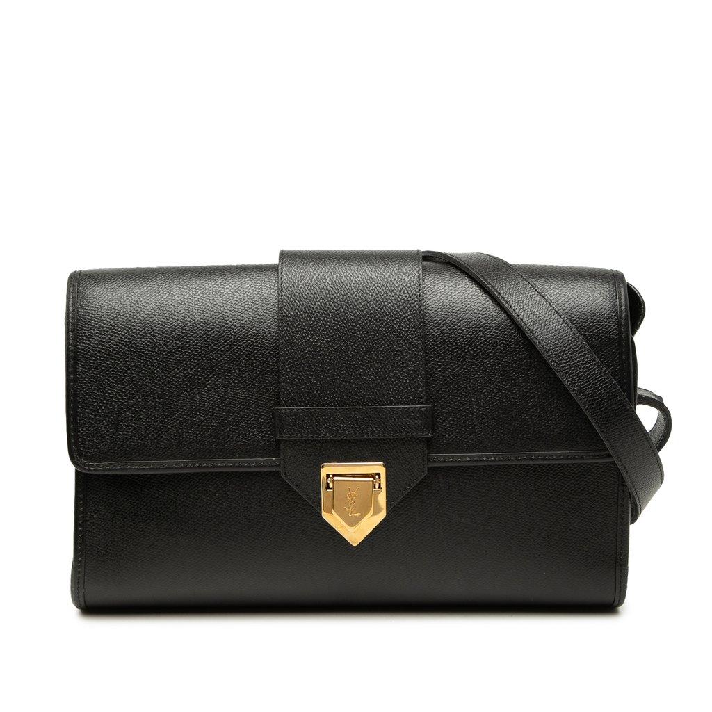 Saint Laurent Grained Calfskin Flap Crossbody