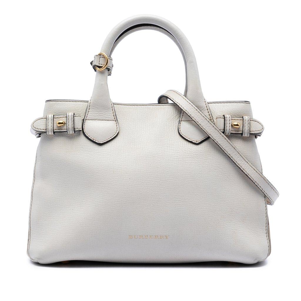 Burberry Small Leather and House Check Banner Satchel