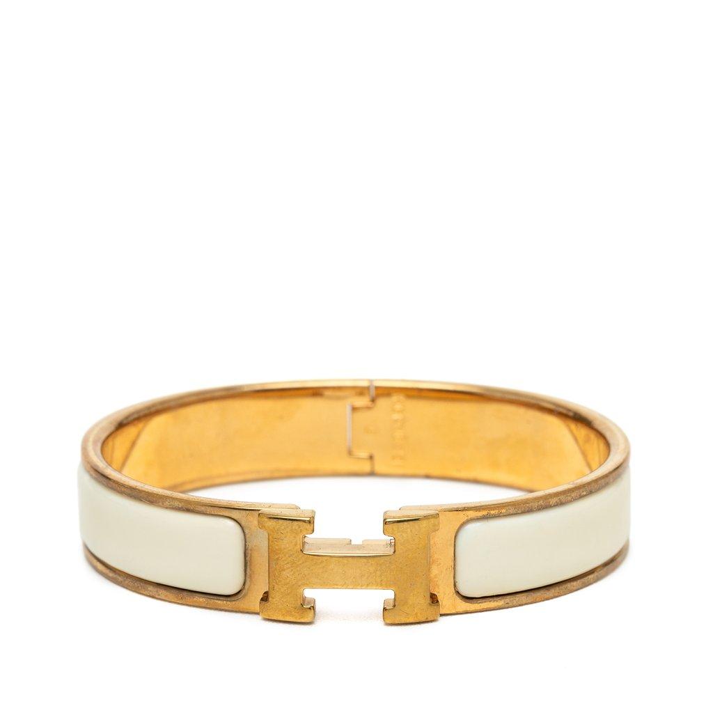 Hermès Narrow Enamel Clic H Bracelet PM