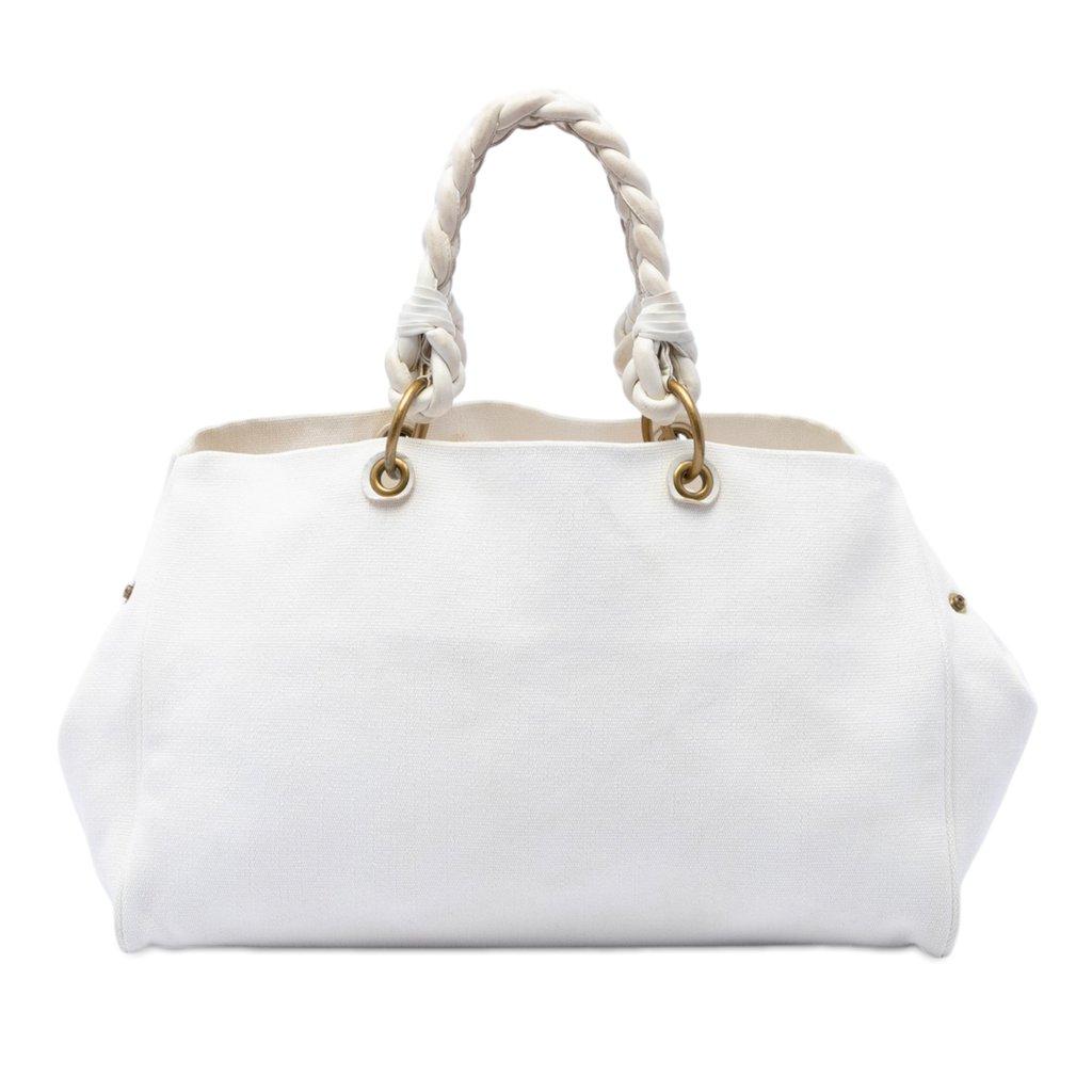 Bottega Veneta Canvas Braided Tote