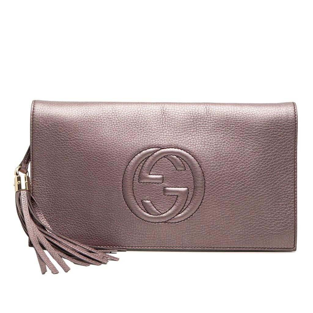 Gucci Metallic Calfskin Soho Disco Clutch