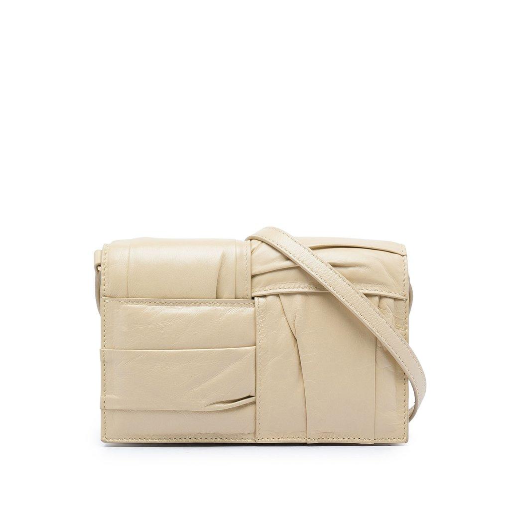 Bottega Veneta Mini Calfskin Intrecciato Pleated Cassette Crossbody