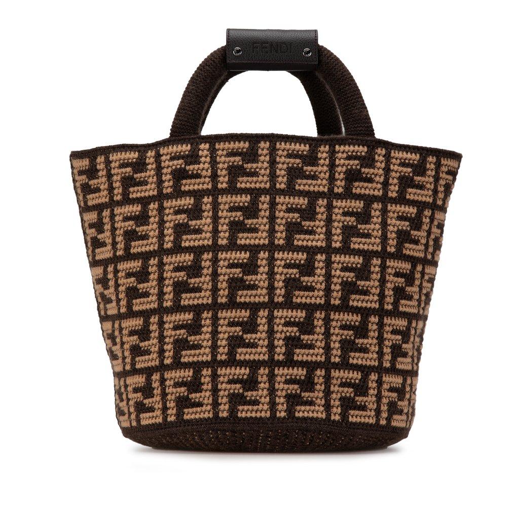 Fendi Zucca Cashmere Shopping Tote