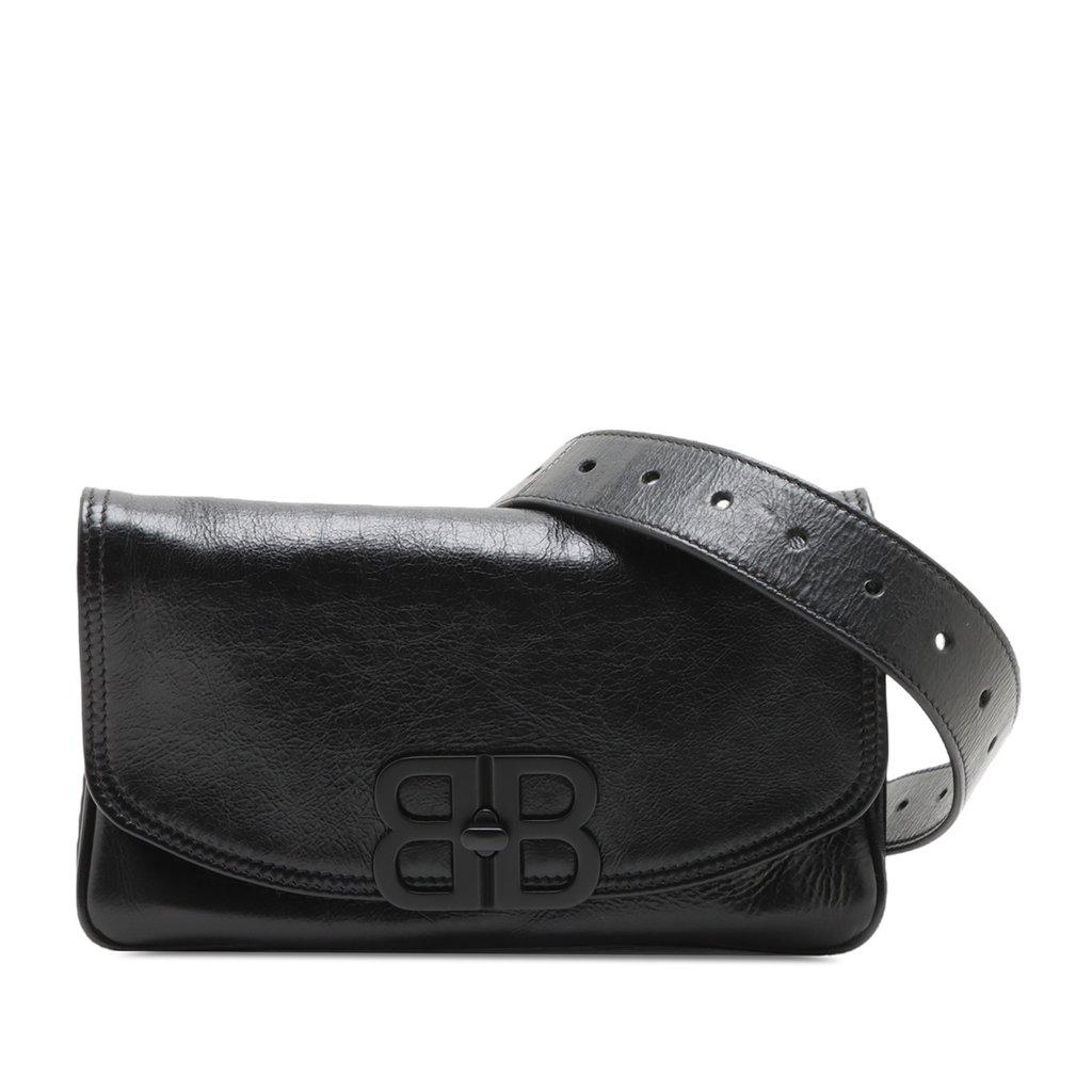 Balenciaga Small Leather BB Soft Flap Satchel