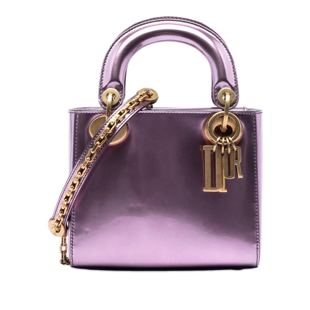 Dior Mini Metallic Patent Lady Dior