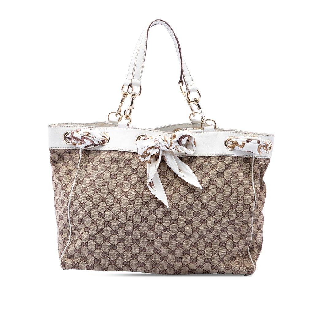 Gucci Large GG Canvas Positano Tote