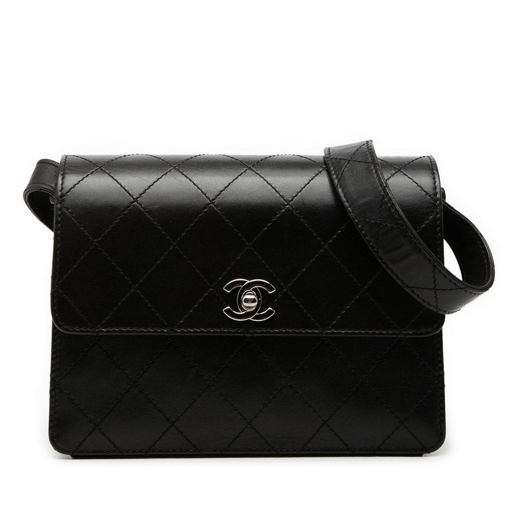 Chanel CC Quilted Lambskin Flap Shoulder Bag