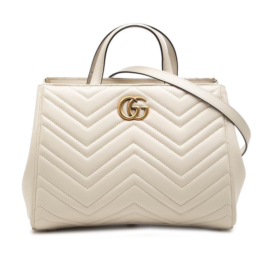 Gucci Small GG Marmont Matelasse Calfskin Satchel