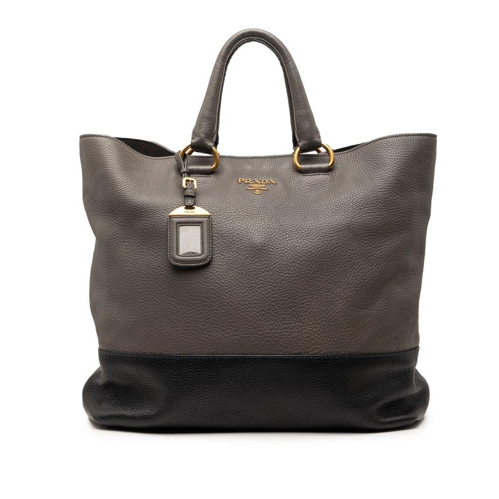 Prada حقيبة Bicolor Vitello Daino المفتوحة القابلة للتحويل