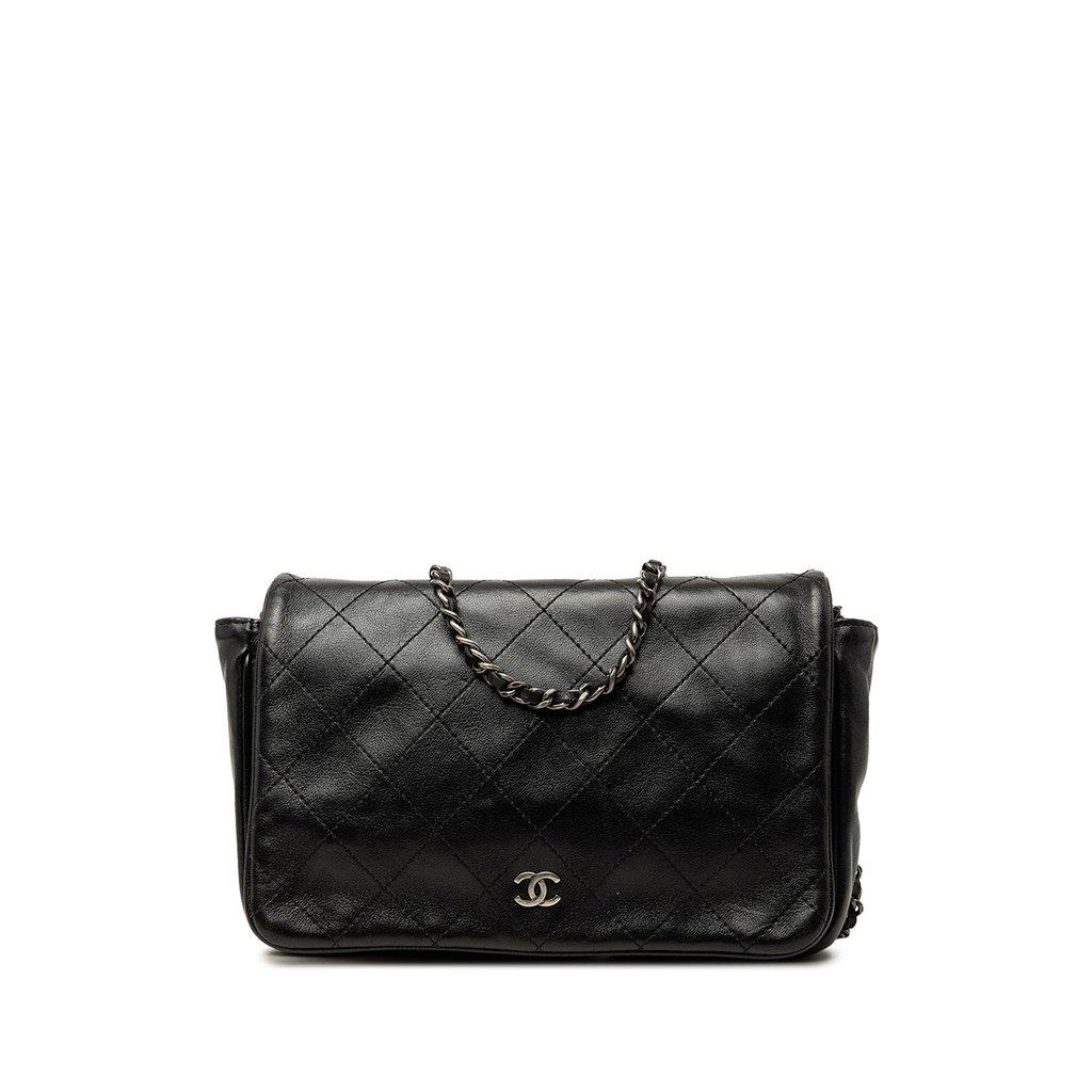 Chanel CC Quilted Lambskin Full Flap Wallet on Chain