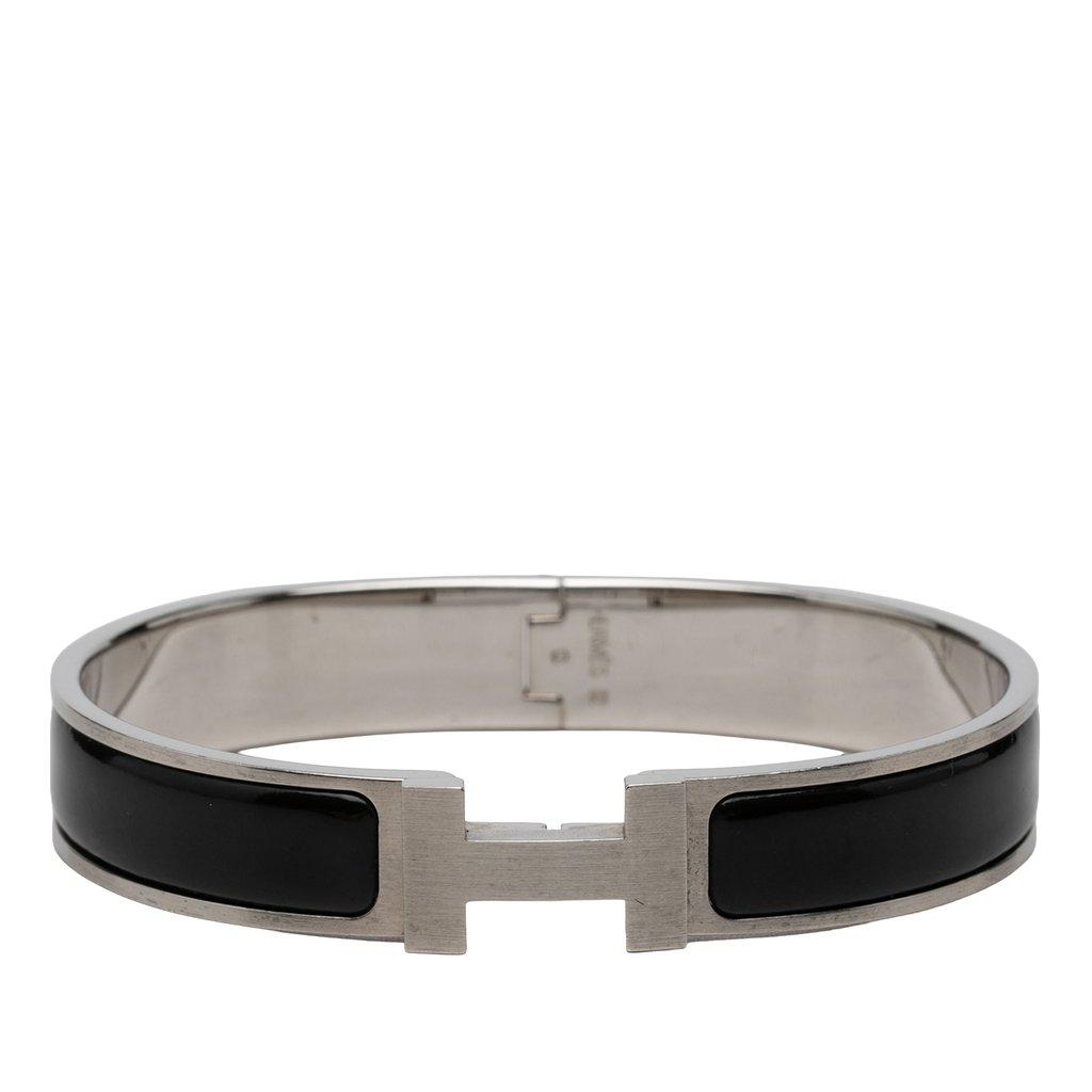 Hermès Narrow Enamel Clic H Bracelet GM