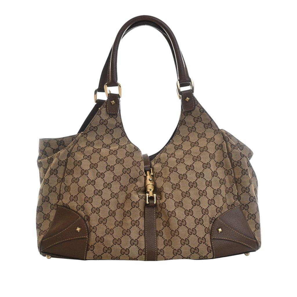 Gucci GG Canvas Nailhead Jackie Bardot Shoulder Bag
