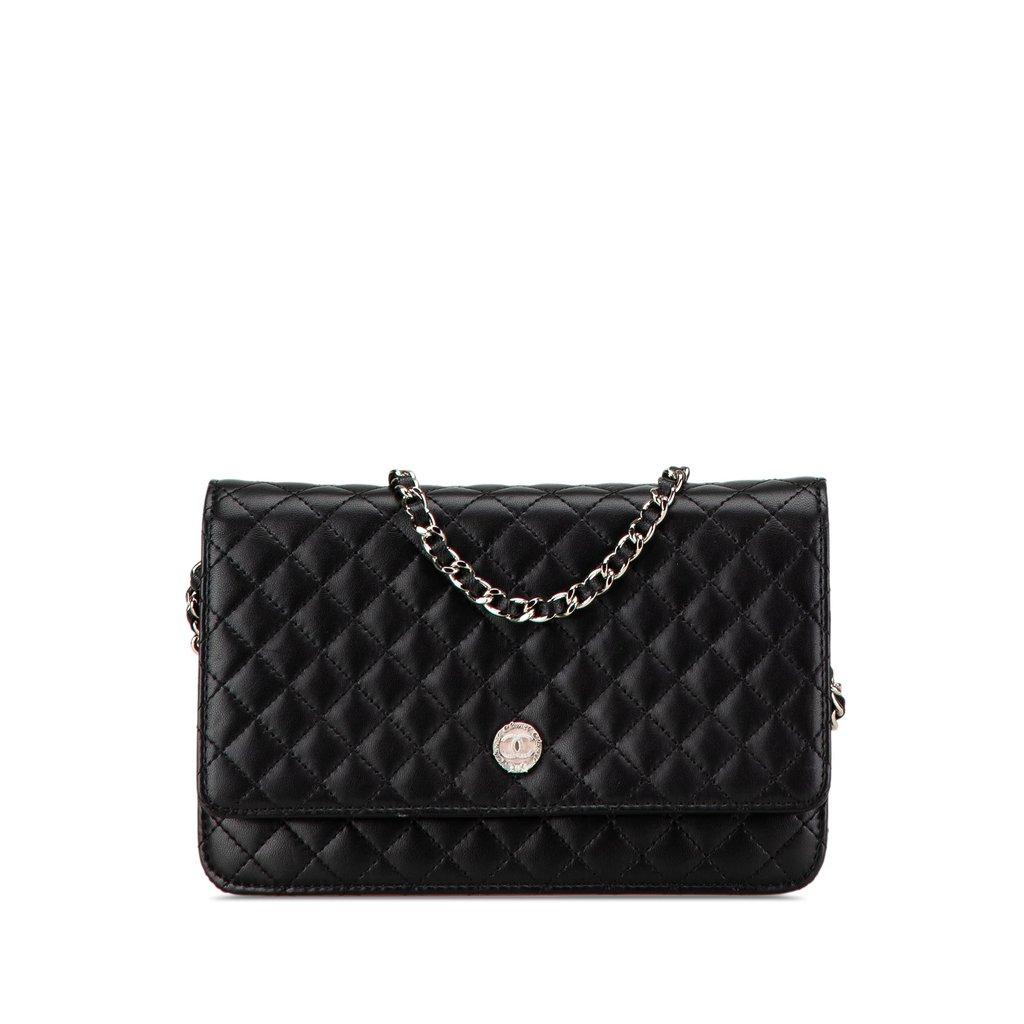 Chanel CC Microquilted Lambskin Wallet On Chain