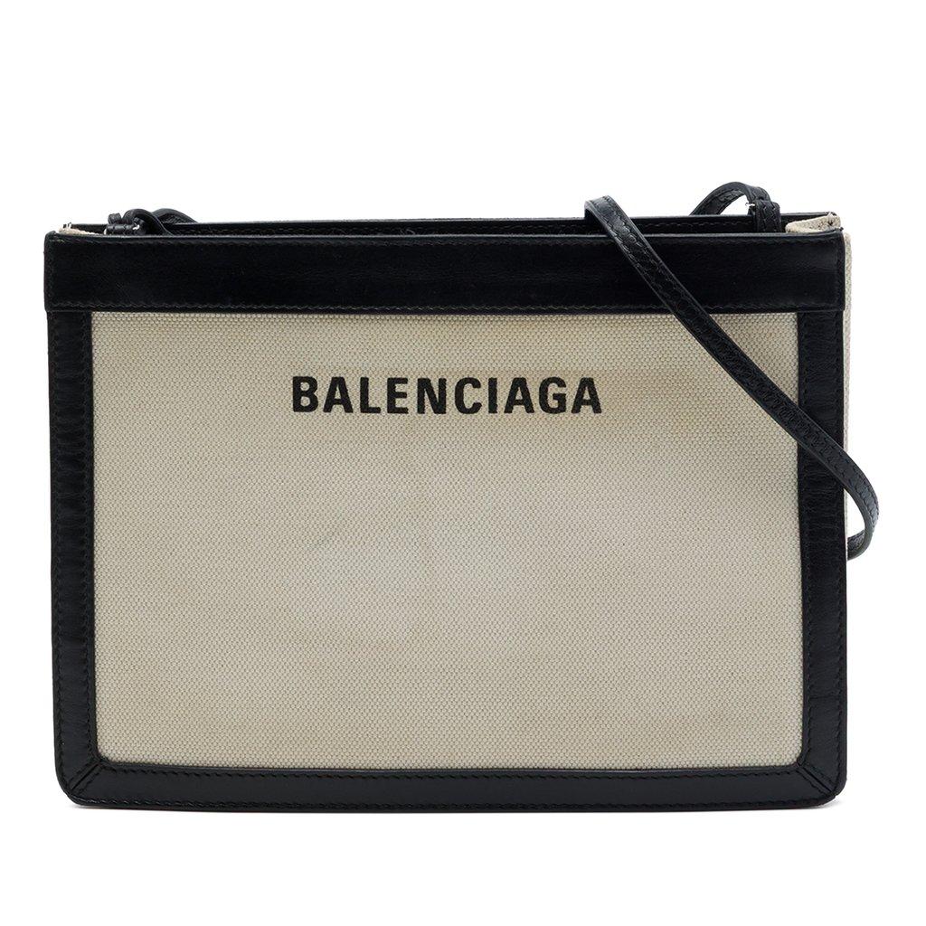Balenciaga Canvas Navy Pochette Crossbody