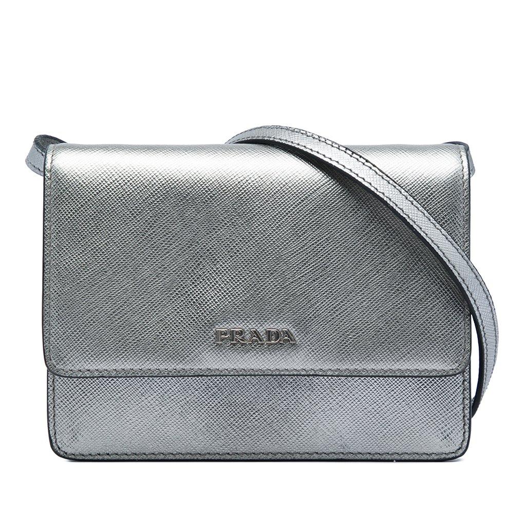 Prada Saffiano Wallet on Strap