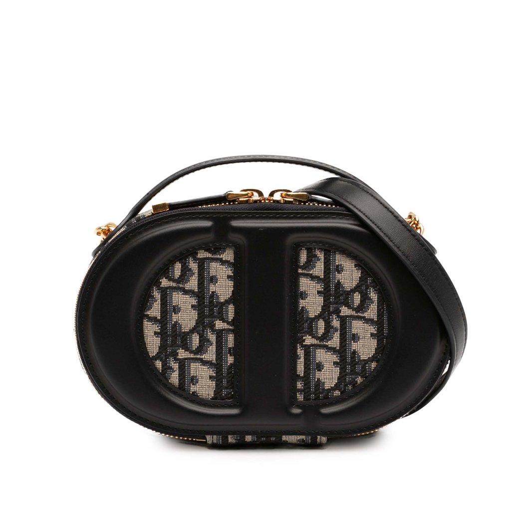 Dior Leather and Oblique Canvas CD Oval Camera Bag