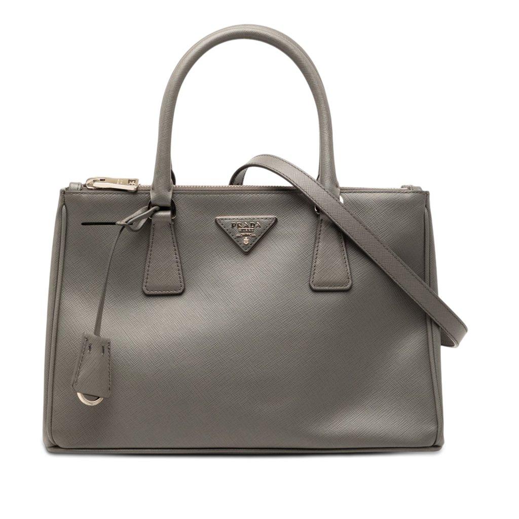 Prada Medium Saffiano Lux Galleria Double Zip Satchel