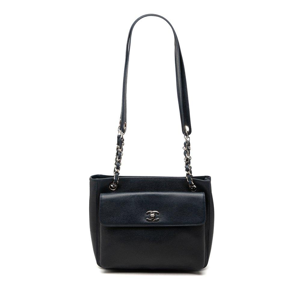 Chanel CC Caviar Front Pocket Shoulder Bag