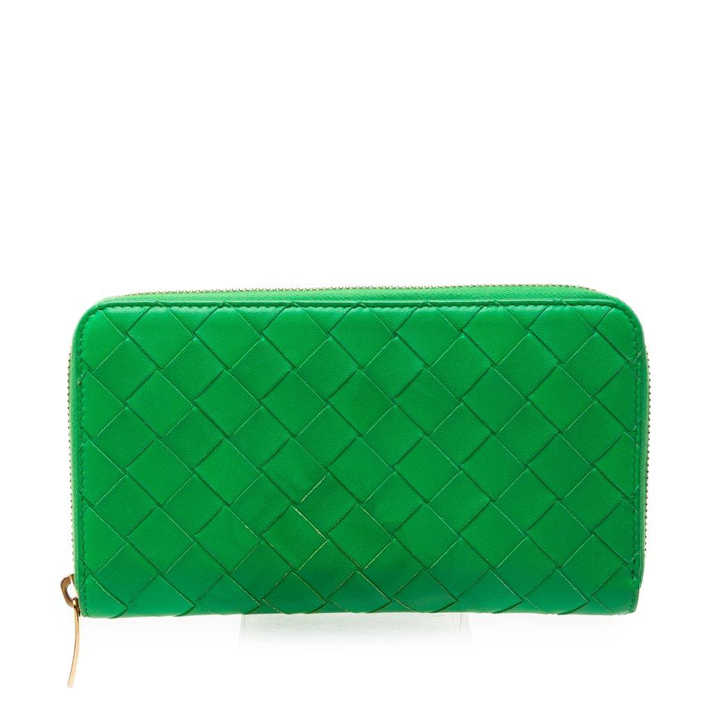 Bottega Veneta Nappa Intrecciato Zip Around Wallet