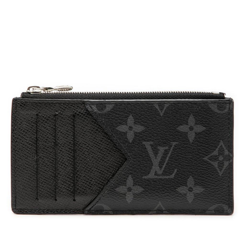 Louis Vuitton Monogram Eclipse Taigarama Coin Card Holder