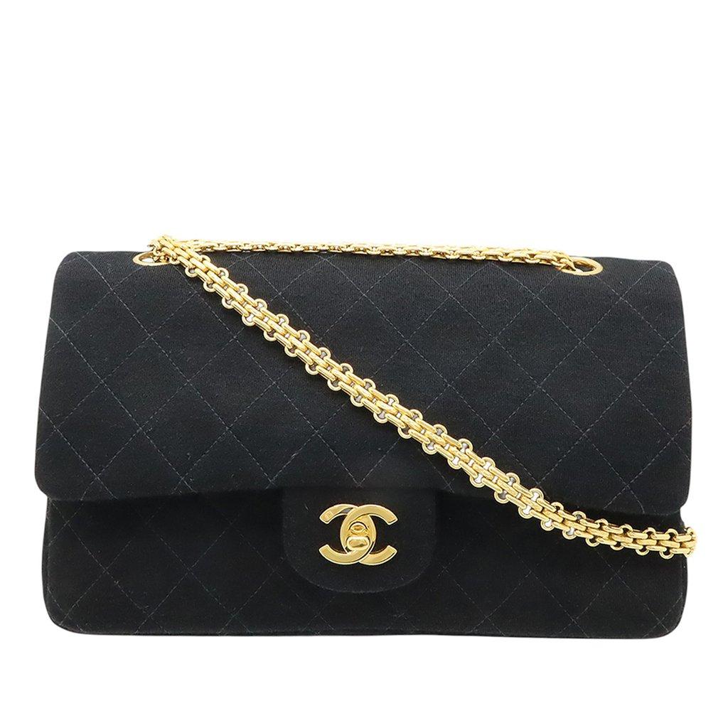 Chanel Medium Classic Jersey Bijoux Chain Double Flap