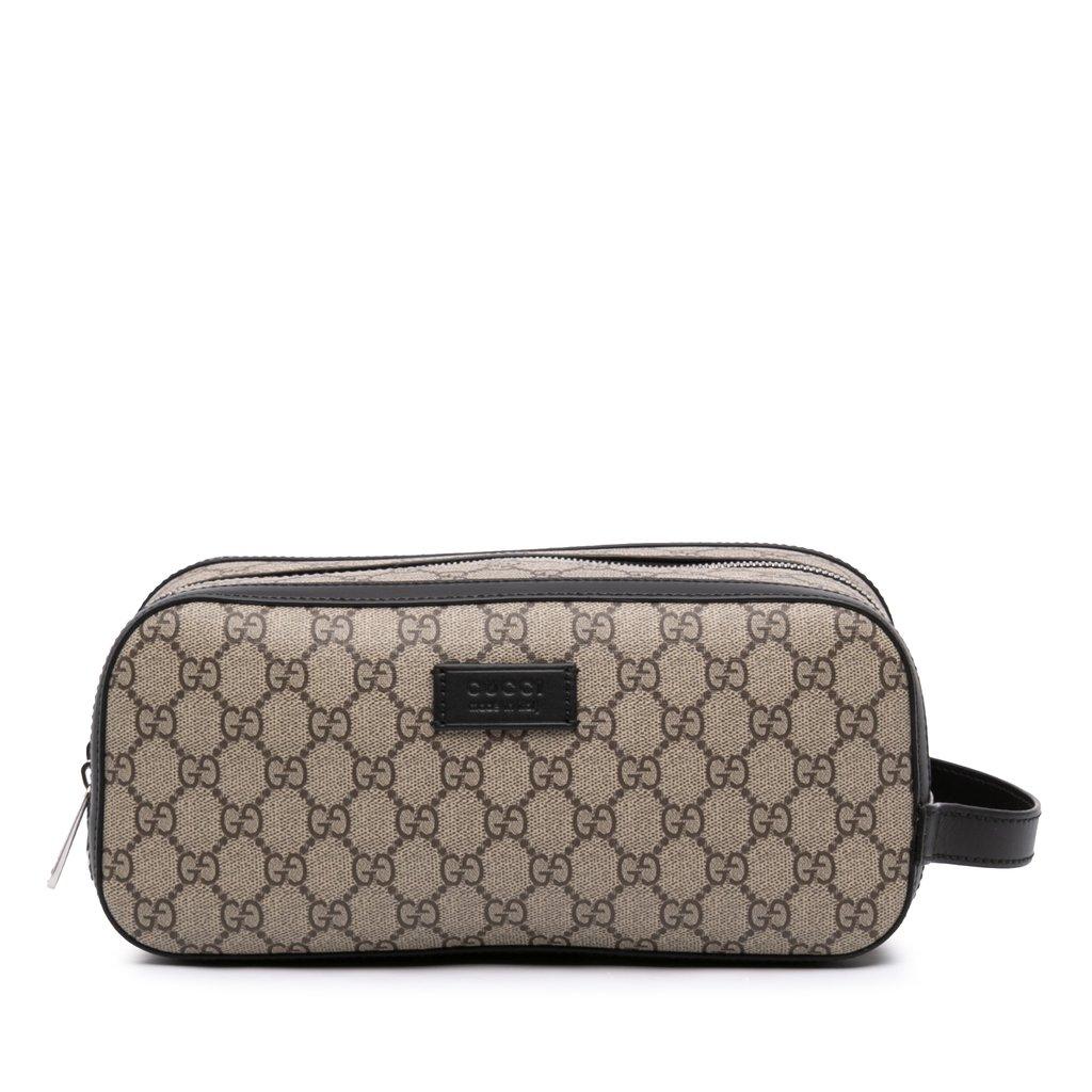 Gucci GG Supreme Double Zip Toiletry Case