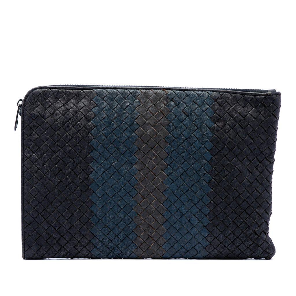 Bottega Veneta Tricolor Nappa Intrecciato Clutch