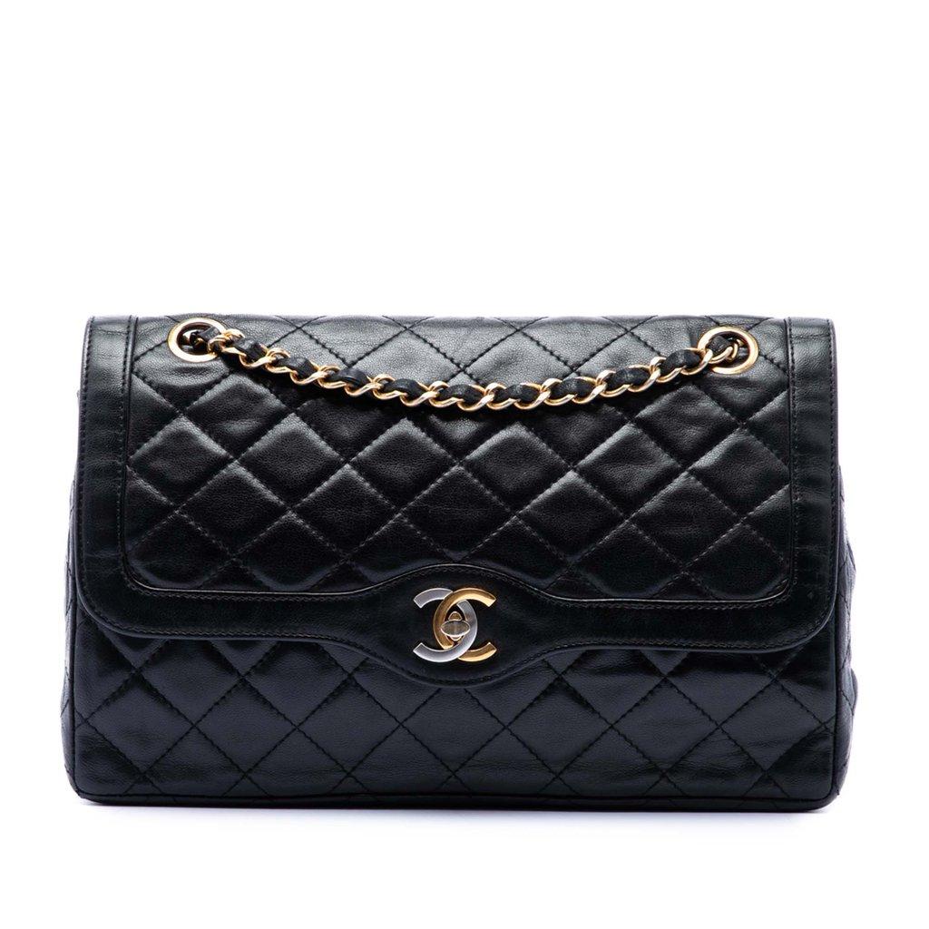 Chanel Limited Edition Paris Quilted Lambskin Double Flap