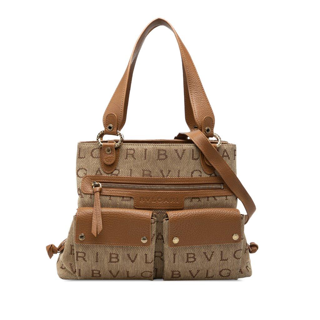 Bvlgari Logomania Canvas Satchel