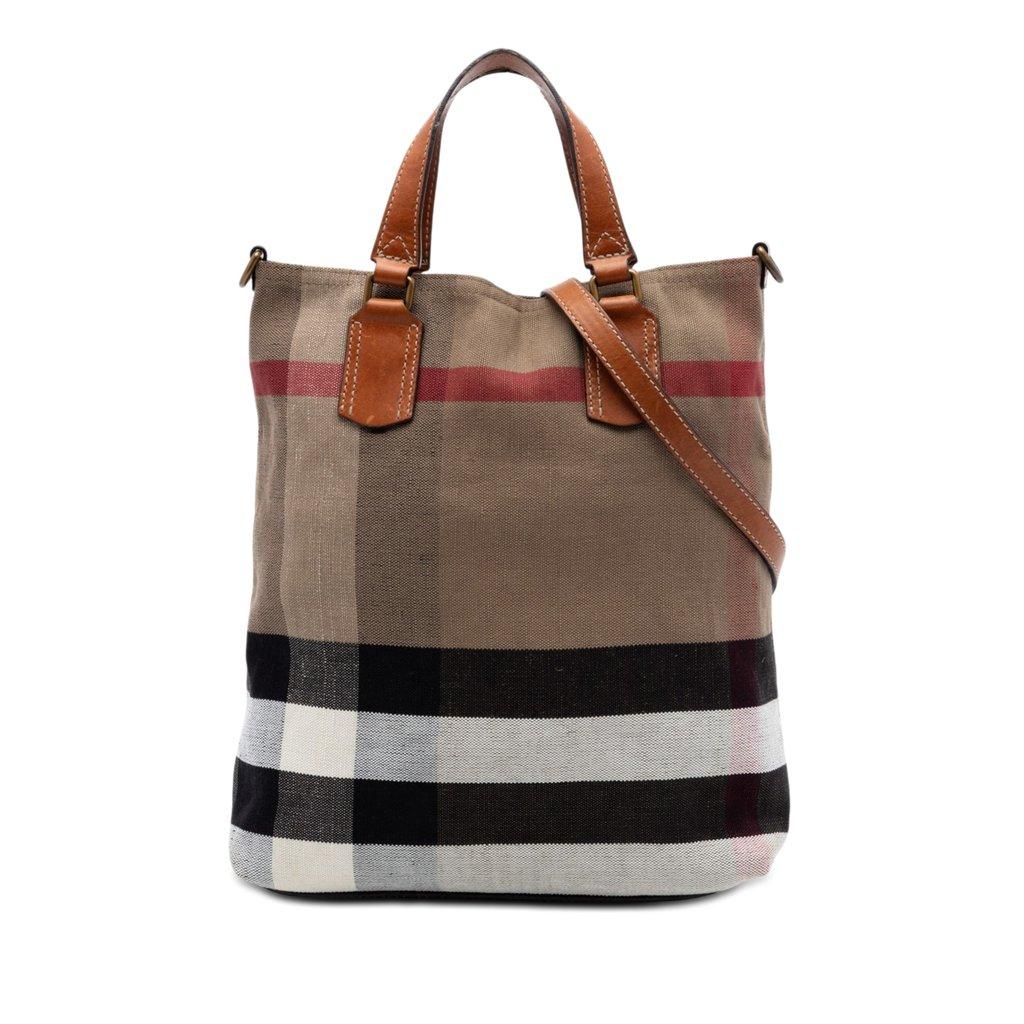 Burberry Medium Mega Check Canvas Tottenham Brit Satchel